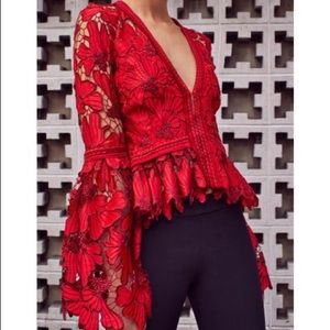 NEW Alexis Vinton V Neck Lace Top XS
